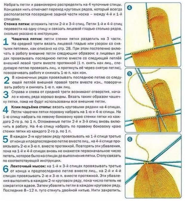 Как легко и быстро связать носки спицами своими руками