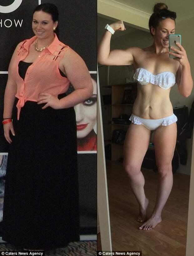 Затем она начала подсчитывать калории, и уже через месяц весила 100 кг.  до и после, ожирение, похудение