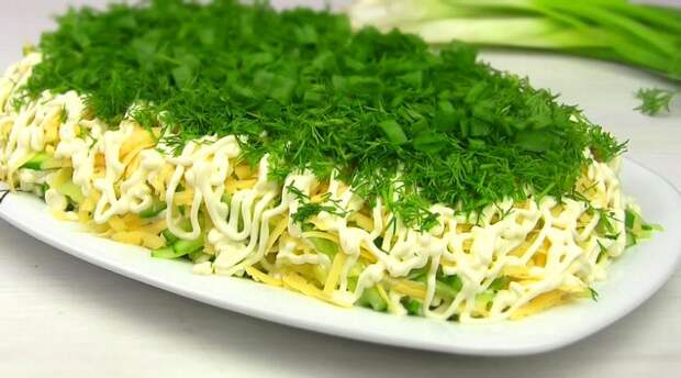 Селёдка под зеленой шубой. Любимый салат на новый лад