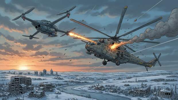 На Украине раскрыли потери от удара «Герани» по вертолёту ВСУ Ми-24