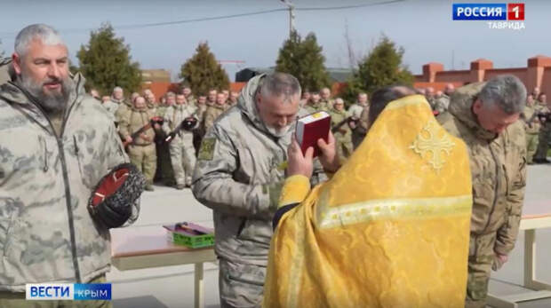 В Крыму бойцы казачьего батальона приняли воинскую присягу