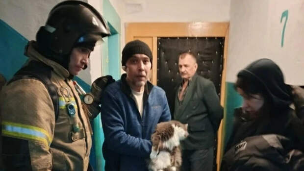 Трех человек спасли при пожаре в Барнауле