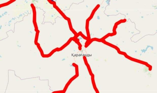 В Карагандинской области из-за гололеда закрыли движение на 11 участках автодорог