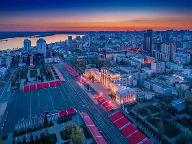 Весенняя Самара с высоты. 