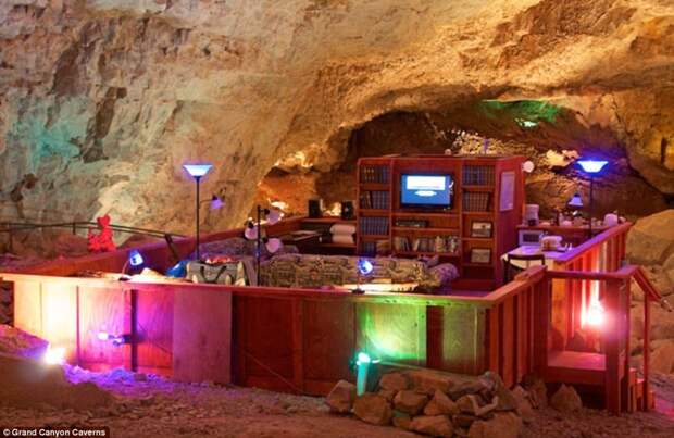Гранд Каньон Кавернз - Аризона Гостиницы, необычно, отели, пещеры, сервис, скалы, туризм, шахты