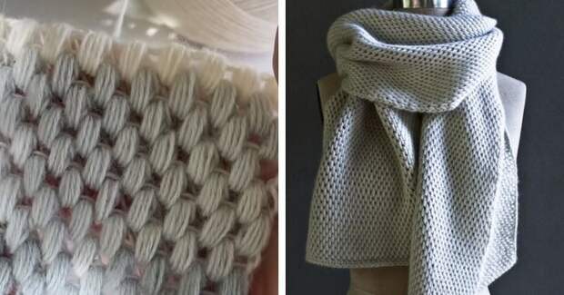 Красивейшее тунисское вязание — идеально для шарфов, пледов, снудов, шапок