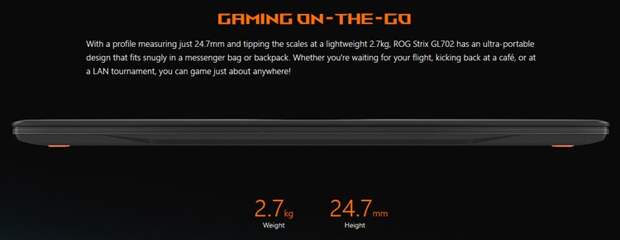 Ноутбук ASUS ROG Strix GL702VM