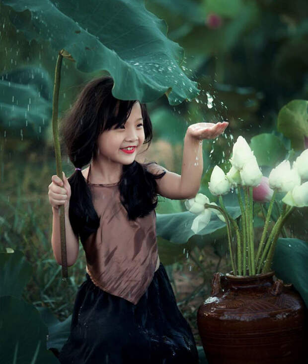 Girl Enjoying Rain