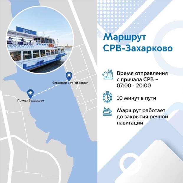Водный маршрут Северный речной вокзал -Захарково выбрали свыше шести тысяч пассажиров