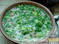 Фото к рецепту: Окрошка на мацони