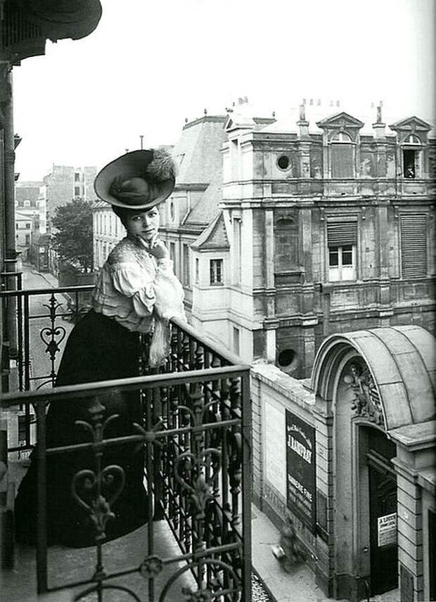 У дамы есть балкон. 1900 год Весь Мир в объективе, ретро, старые фото