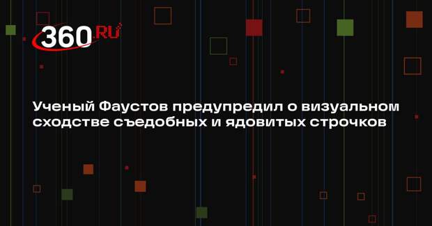 Ученый Фаустов предупредил о визуальном сходстве съедобных и ядовитых строчков