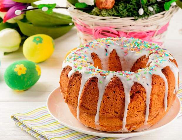 клюквенный кулич с ромом