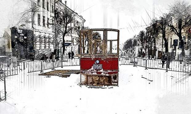 В центре Орла арт-объект стоит «тёмным призраком»