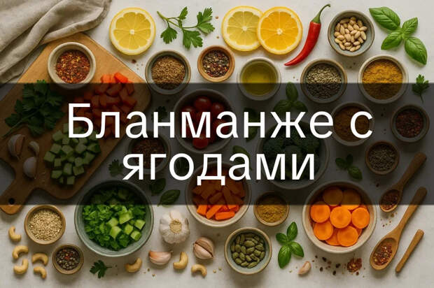 Бланманже с ягодами