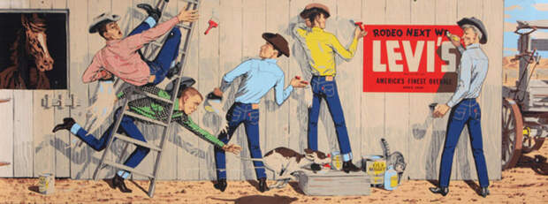 Винтажная реклама Levi’s / Фото: www.ponedelnikmag.com Винтажная реклама Levi’s / Фото: www.ponedelnikmag.com