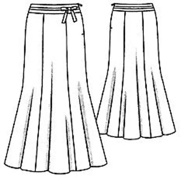 Как подобрать юбку по типу фигуры. Исправление дефектов юбки. Крой клина в юбку. Юбка годе эскиз. Обработка переднего полотнища юбки.