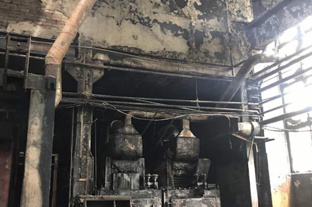 Пожар на уссурийском локомотиворемонтном заводе