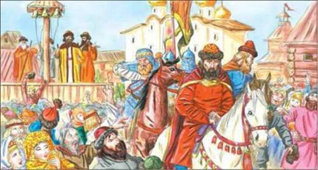 Изгнание князя Всеволода из Новгорода (Иллюстрация из открытых источников)
