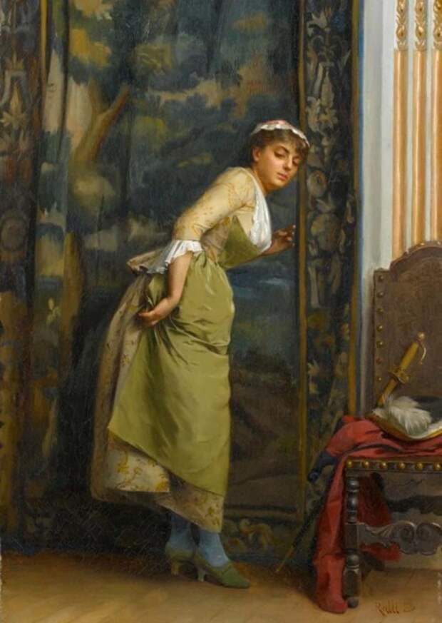 Теодор Ралли, «Подслушивание», 1880 год Теодор Ралли, «Подслушивание», 1880 год