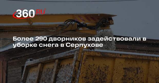 Более 290 дворников задействовали в уборке снега в Серпухове