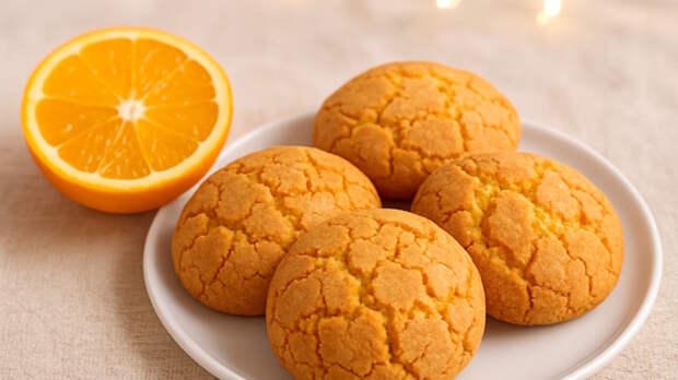 Апельсиновое печенье с трещинками: готовлю за 30 минут, получается вкуснее, чем десерт из магазина
