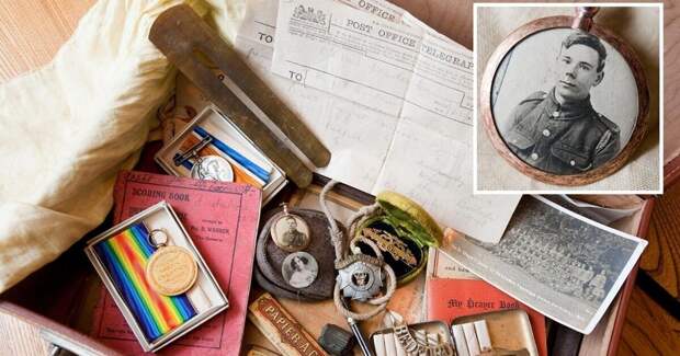 Удивительная находка на чердаке: чемодан с личными вещами солдата Первой мировой войны