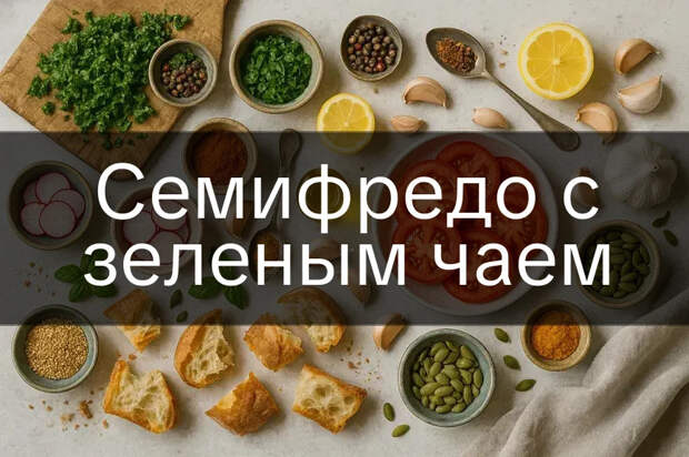 Семифредо с зеленым чаем