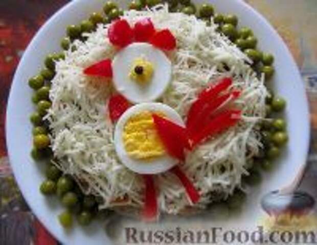 Фото к рецепту: Мясной салат "Купеческий"