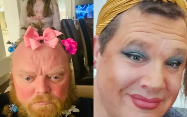 10+ отцов, чьи дочки сделали их моделями для макияжа и причесок