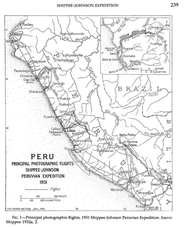 Схема расположения Великой Перуанской стены