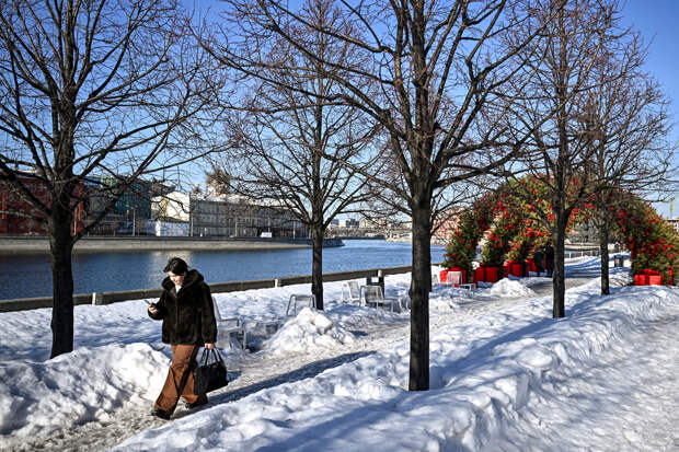 Синоптик рассказала о таянии половины сугробов в Москве к концу недели