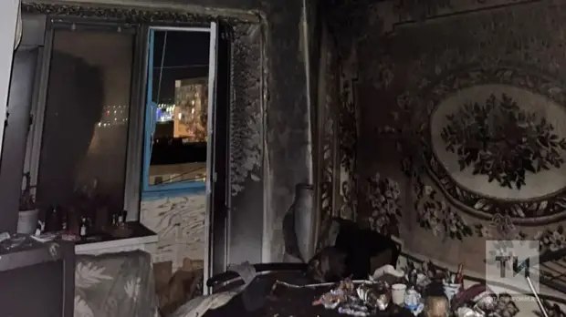 На пожаре в Челнах нашли тело женщины