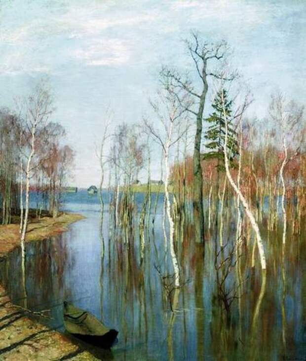«Весна. Большая вода». (1897). Левитан И. И.