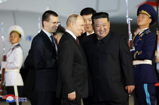 Путин и Ким Чен Ын в Пхеньяне, фото - ЦТАК