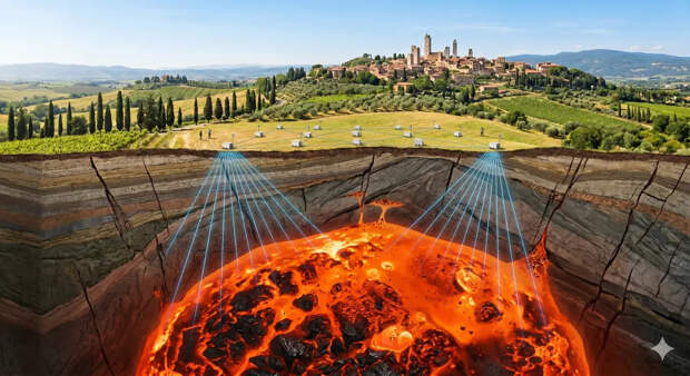 Под Тосканой нашли адский котел: огромное море магмы прячется под Апеннинами