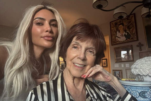 Бизнесвумен Ким Кардашьян показала редкое фото с бабушкой
