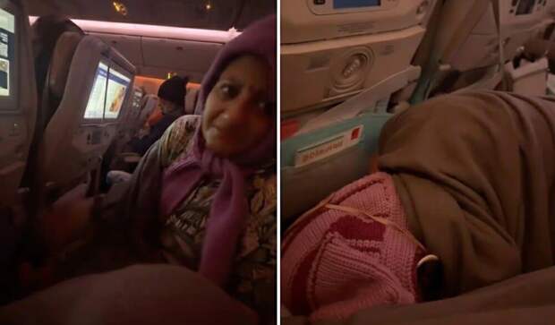 Пассажирку самолета возмутила спящая на её ягодицах женщина