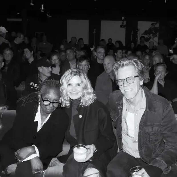 Вупи Голдберг, Кира Седжвик и Кевин Бейкон