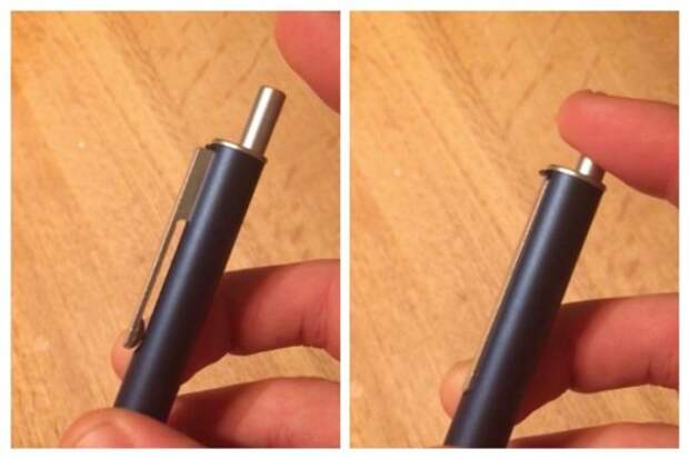 Эту ручку нельзя прикрепить в карману в открытом виде — больше никаких пятен от чернил