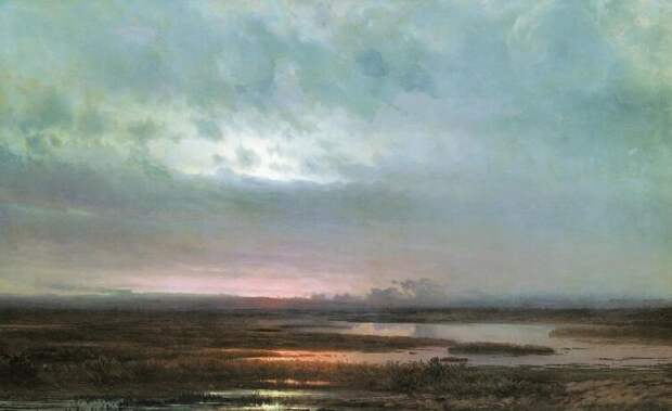 А. К. Саврасов, «Закат над болотом», 1871 г.