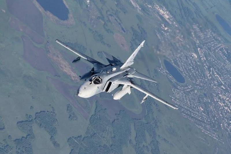 Дозаправка Су-24МР в воздухе