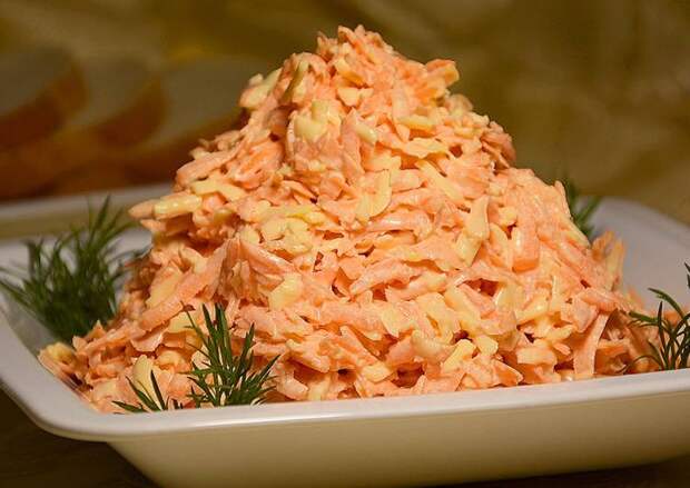 Быстрый салат к ужину из моркови и сыра (за 15 минут)!