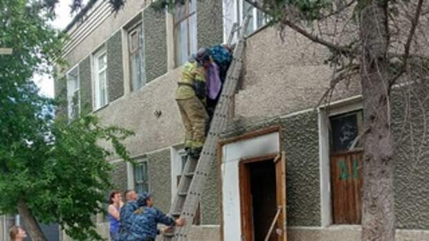 Пожар в Волчихе / Фото: МЧС Алтайского края