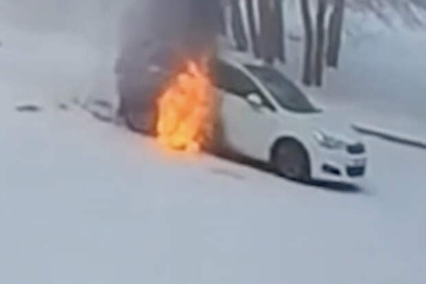 Россиянин вытащил ребенка из горящей машины