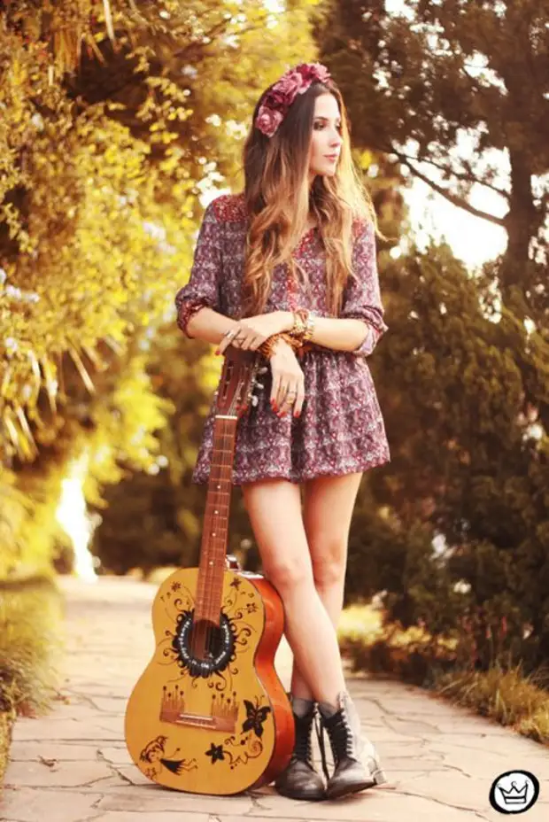 Фото с гитарой девушки идеи