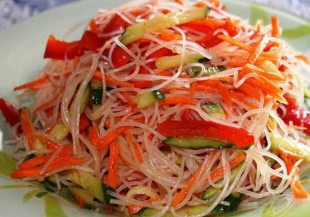 Фунчоза с овощами фунчоза, кулинария