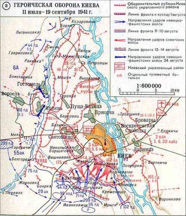 Битва за киев карта