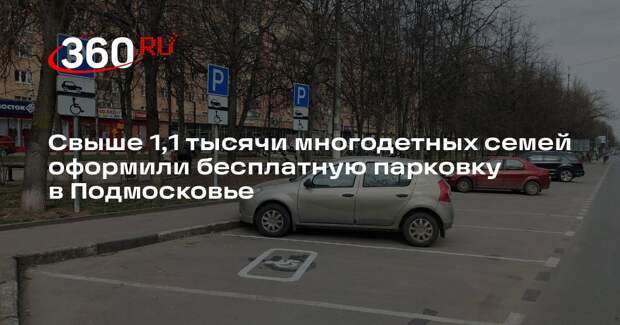 Свыше 1,1 тысячи многодетных семей оформили бесплатную парковку в Подмосковье