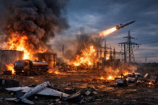 ВС РФ ударили по складу горючего и энергообъектам, работавшим на ВСУ